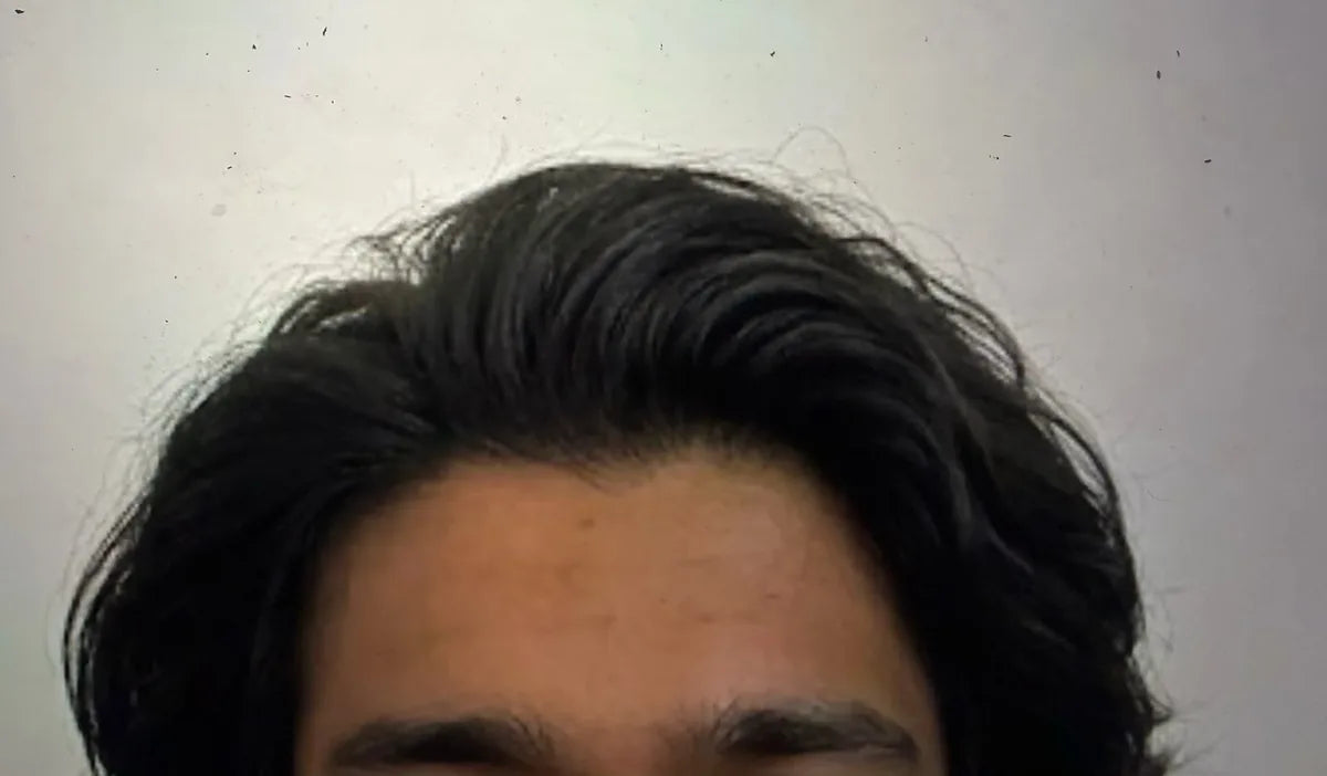Model's hair before using Enigma